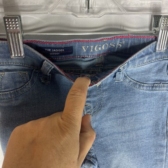 Vigoss Girls Size 4T Blue Jean Skinny Jagger With Unicorn Sequins - Picture 2 of 5